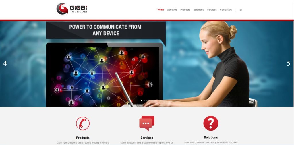 Giobi Telecom Website